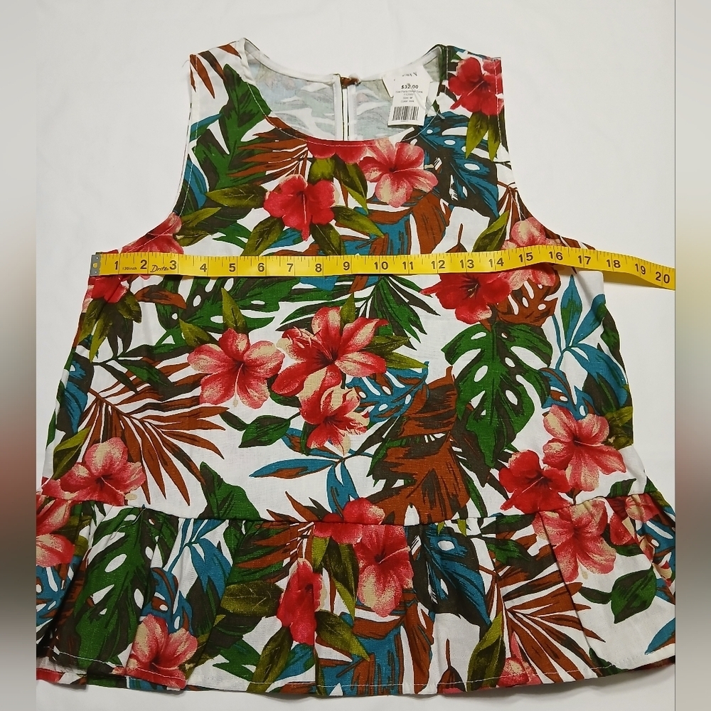 Everly Floral Sleeveless Kids Top - Picture 2 of 9